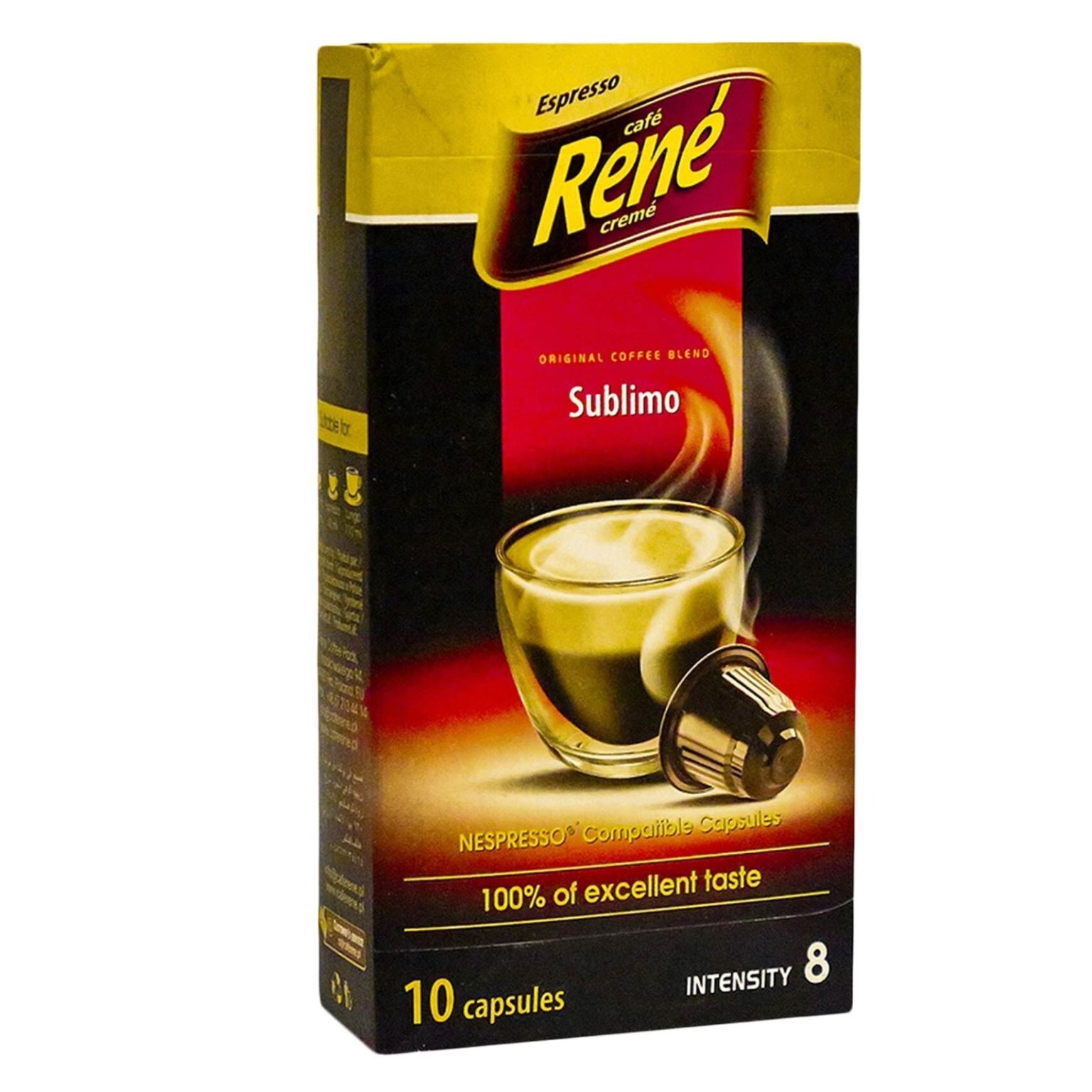 Espresso Cafe Rene Creme Original Coffee Blend Subimo 10 Capsules ...