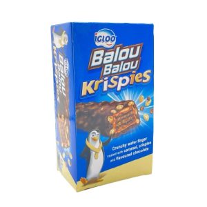Igloo Balou Balou Krispies Crunchy wafer Finger Coated With Caramel And Chocolate Flavour 17gm x 12 Pieces