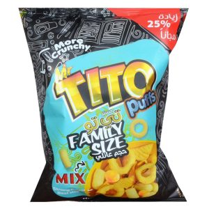 Mr Tito Puffs Family Size Mix Strong Flavour Best Size Mixed 70 gm