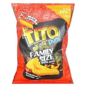 Mr Tito Puffs Family Size Mix Strong Flavour Best Size Lemon And Chili70 gm