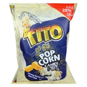 Mr Tito Pop Corn Family Size Mix Strong Flavour Best Size Butter Flavour 70 gm
