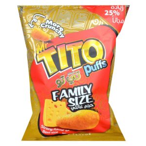 Mr Tito Puffs Family Size Mix Strong Flavour Best Size Cheese Flavour 70 gm
