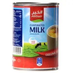 Alkhair Evaporated Milk Analouge Original Taste 410 Gm