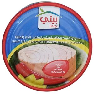 Baity Light Meat Skipajack Tuna With Chilli Chunks In Sunflower Oil 180 gm X 3 Pieces